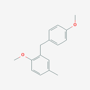 molecular formula C16H18O2 B14646847 Benzene, 1-methoxy-2-[(4-methoxyphenyl)methyl]-4-methyl- CAS No. 53039-57-9