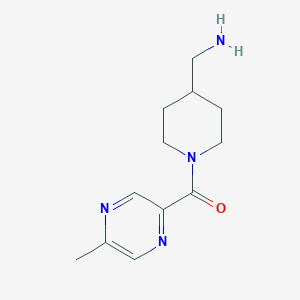 molecular formula C12H18N4O B1464687 [1-(5-Methylpyrazine-2-carbonyl)piperidin-4-yl]methanamine CAS No. 1281447-50-4