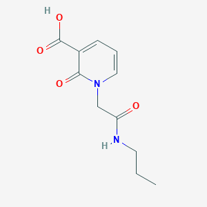 molecular formula C11H14N2O4 B1464688 2-Oxo-1-[(propylcarbamoyl)methyl]-1,2-dihydropyridine-3-carboxylic acid CAS No. 1281536-67-1