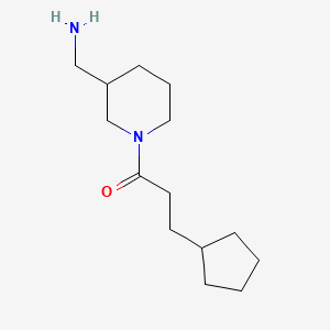 1-(3-(Aminomethyl)piperidin-1-yl)-3-cyclopentylpropan-1-one