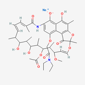 molecular formula C43H57N2NaO13 B14646921 Rifamide sodium salt CAS No. 53109-90-3