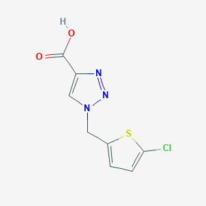 molecular formula C8H6ClN3O2S B1464706 1-[(5-chlorothiophen-2-yl)methyl]-1H-1,2,3-triazole-4-carboxylic acid CAS No. 1249898-29-0