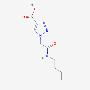 molecular formula C9H14N4O3 B1464707 1-[(butylcarbamoyl)methyl]-1H-1,2,3-triazole-4-carboxylic acid CAS No. 1250908-78-1
