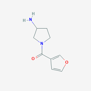 molecular formula C9H12N2O2 B1464708 1-(Furan-3-carbonyl)pyrrolidin-3-amine CAS No. 1250386-94-7