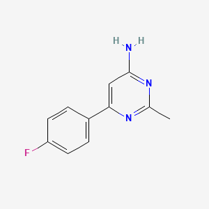 molecular formula C11H10FN3 B1464710 6-(4-Fluorophenyl)-2-methylpyrimidin-4-amine CAS No. 1249530-62-8