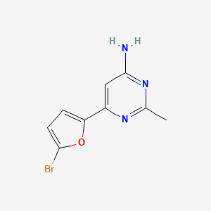 molecular formula C9H8BrN3O B1464711 6-(5-Bromofuran-2-yl)-2-methylpyrimidin-4-amine CAS No. 1249703-09-0