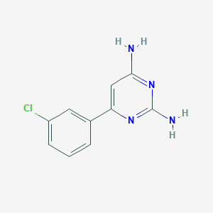molecular formula C10H9ClN4 B1464712 6-(3-Chlorophenyl)pyrimidine-2,4-diamine CAS No. 1251025-80-5