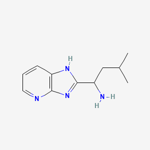 1-(3H-imidazo[4,5-b]pyridin-2-yl)-3-methylbutan-1-amine