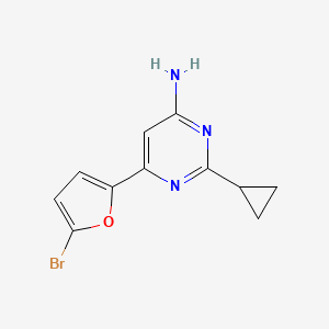 6-(5-Bromofuran-2-yl)-2-cyclopropylpyrimidin-4-amine