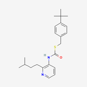molecular formula C22H30N2OS B14647160 Carbonimidothioic acid, 3-pyridinyl-, S-((4-(1,1-dimethylethyl)phenyl)methyl)O-(3-methylbutyl) ester CAS No. 51308-70-4