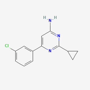 molecular formula C13H12ClN3 B1464717 6-(3-Chlorophenyl)-2-cyclopropylpyrimidin-4-amine CAS No. 1306319-89-0