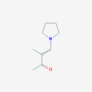 molecular formula C9H15NO B14647173 3-Methyl-4-(pyrrolidin-1-yl)but-3-en-2-one CAS No. 51479-89-1