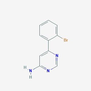 molecular formula C10H8BrN3 B1464718 6-(2-Bromophenyl)pyrimidin-4-amine CAS No. 1251339-27-1