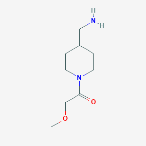 molecular formula C9H18N2O2 B1464725 1-[4-(Aminomethyl)piperidin-1-yl]-2-methoxyethan-1-one CAS No. 1250151-70-2