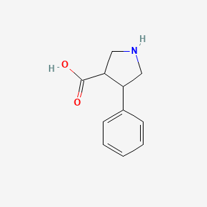 molecular formula C11H13NO2 B1464726 4-Phenylpyrrolidine-3-carboxylic acid CAS No. 1343830-03-4