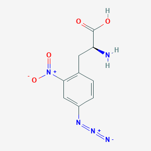 molecular formula C9H9N5O4 B14647268 4-Azido-2-nitro-L-phenylalanine CAS No. 53807-56-0
