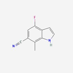 molecular formula C10H7FN2 B1464728 4-fluoro-7-methyl-1H-indole-6-carbonitrile CAS No. 1167055-62-0