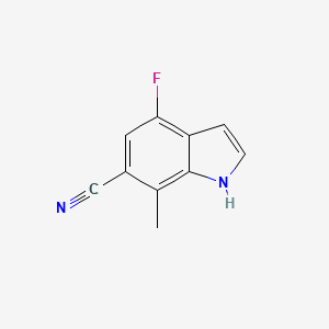 molecular formula C10H7FN2 B1464728 6-氰基-4-氟-7-甲基吲哚 CAS No. 1167055-62-0