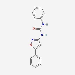 molecular formula C16H13N3O2 B14647316 N-Phenyl-N'-(5-phenyl-1,2-oxazol-3-yl)urea CAS No. 55807-78-8