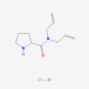 molecular formula C11H19ClN2O B1464732 N,N-Diallyl-2-pyrrolidinecarboxamide hydrochloride CAS No. 1246172-86-0