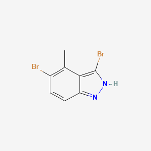 molecular formula C8H6Br2N2 B1464737 3,5-dibromo-4-methyl-2H-indazole CAS No. 1082040-13-8