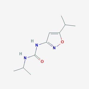 molecular formula C10H17N3O2 B14647371 N-Propan-2-yl-N'-[5-(propan-2-yl)-1,2-oxazol-3-yl]urea CAS No. 55807-62-0