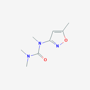 molecular formula C8H13N3O2 B14647379 N,N,N'-Trimethyl-N'-(5-methyl-1,2-oxazol-3-yl)urea CAS No. 55809-03-5