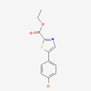 molecular formula C12H10BrNO2S B1464740 Ethyl 5-(4-bromophenyl)thiazole-2-carboxylate CAS No. 1397200-54-2