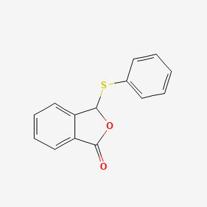 molecular formula C14H10O2S B14647423 1(3H)-Isobenzofuranone, 3-(phenylthio)- CAS No. 51287-54-8
