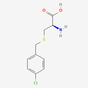 molecular formula C10H12ClNO2S B14647430 S-[(4-Chlorophenyl)methyl]-L-cysteine CAS No. 52386-79-5