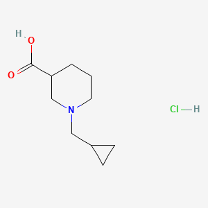 molecular formula C10H18ClNO2 B1464746 1-(Cyclopropylmethyl)piperidine-3-carboxylic acid hydrochloride CAS No. 1360438-66-9