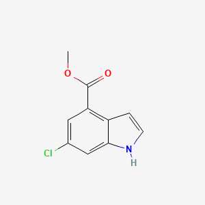 molecular formula C10H8ClNO2 B1464755 Methyl 6-chloro-1H-indole-4-carboxylate CAS No. 1082040-57-0