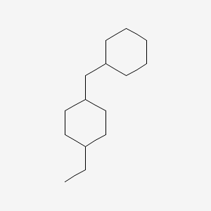 molecular formula C15H28 B14647564 Cyclohexane, 1-(cyclohexylmethyl)-4-ethyl-, cis- CAS No. 54934-94-0