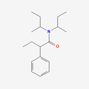 molecular formula C18H29NO B14647568 N,N-di(butan-2-yl)-2-phenylbutanamide CAS No. 53463-37-9