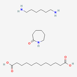 molecular formula C24H49N3O5 B14647571 Azepan-2-one;dodecanedioic acid;hexane-1,6-diamine CAS No. 51733-10-9