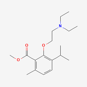 molecular formula C18H29NO3 B14647586 methyl 2-[2-(diethylamino)ethoxy]-6-methyl-3-propan-2-ylbenzoate CAS No. 52073-24-2