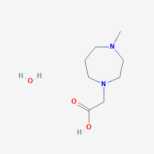 molecular formula C8H18N2O3 B1464765 (4-Methyl-1,4-diazepan-1-yl)acetic acid hydrate CAS No. 1255717-82-8