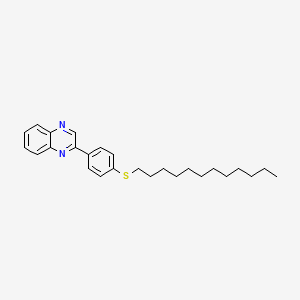 molecular formula C26H34N2S B14647678 Quinoxaline, 2-(4-(dodecylthio)phenyl)- CAS No. 53066-84-5