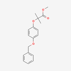 molecular formula C18H20O4 B14647727 Methyl 2-[4-(benzyloxy)phenoxy]-2-methylpropanoate CAS No. 52890-88-7
