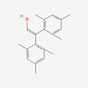molecular formula C20H24O B14647751 Ethenol, 2,2-bis(2,4,6-trimethylphenyl)- CAS No. 54288-04-9