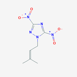 molecular formula C7H9N5O4 B14647754 1H-1,2,4-Triazole, 1-(3-methyl-2-butenyl)-3,5-dinitro- CAS No. 54753-15-0