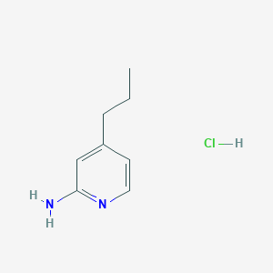 molecular formula C8H13ClN2 B1464779 4-PROPYL-PYRIDIN-2-YLAMINE HYDROCHLORIDE CAS No. 1187932-45-1