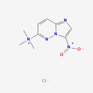 molecular formula C9H12ClN5O2 B14647817 N,N,N-Trimethyl-3-nitroimidazo[1,2-b]pyridazin-6-aminium chloride CAS No. 56023-64-4