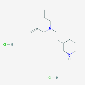 molecular formula C13H26Cl2N2 B1464785 N-Allyl-N-[2-(3-piperidinyl)ethyl]-2-propen-1-amine dihydrochloride CAS No. 1219960-85-6