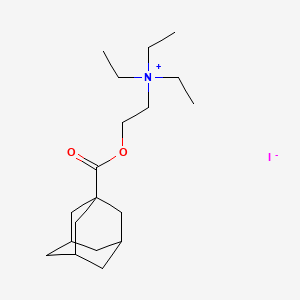 molecular formula C19H34INO2 B14647856 N,N,N-Triethyl-2-(tricyclo(3.3.1.1(sup 3,7))dec-1-ylcarbonyloxy)ethanaminium iodide CAS No. 54099-17-1