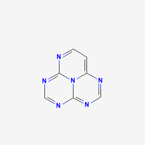 molecular formula C7H4N6 B14647928 1,3,4,6,7-Pentaazacycl(3.3.3)azine CAS No. 54499-06-8
