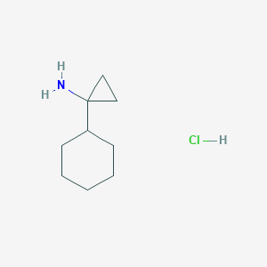 molecular formula C9H18ClN B1464796 (1-Cyclohexylcyclopropyl)amine hydrochloride CAS No. 1211495-56-5