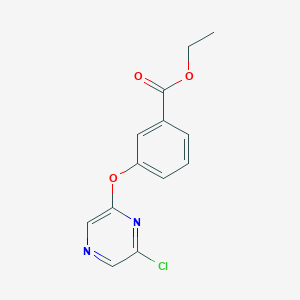 B1464802 Ethyl 3-(6-chloropyrazin-2-yloxy)benzoate CAS No. 1086397-56-9