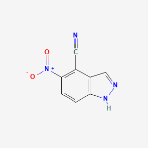 molecular formula C8H4N4O2 B1464805 4-Cyano-5-nitro 1H-indazole CAS No. 1167056-44-1