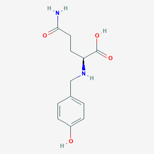 molecular formula C12H16N2O4 B14648053 N~2~-[(4-Hydroxyphenyl)methyl]-L-glutamine CAS No. 52026-56-9